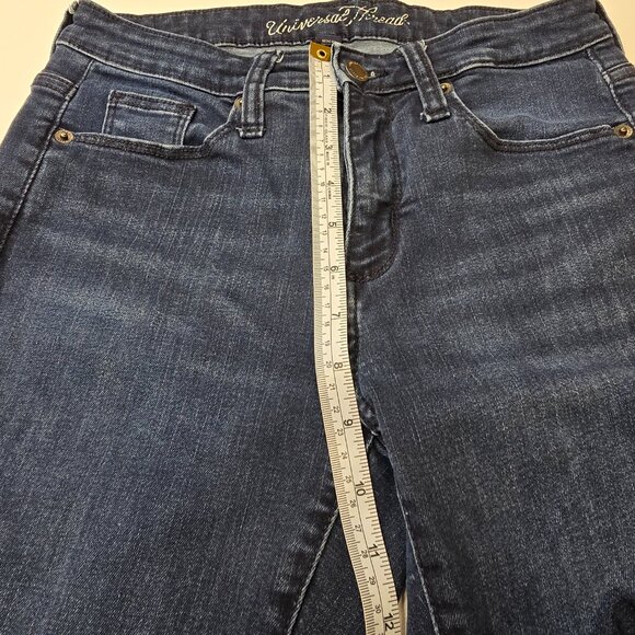 Universal Threads High Rise Skinny Dark Wash Size 4/27R - side zip legs - Picture 7 of 8
